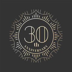 30 years anniversary vector icon, logo