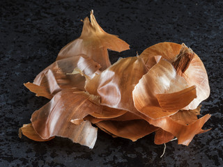 onion peel on stone