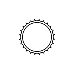 Sun line icon, travel & tourism, summer and sunlight, a linear pattern on a white background, eps 10.