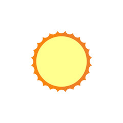 Sun flat icon, travel & tourism, summer and sunlight, a colorful solid pattern on a white background, eps 10.