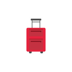 Travel Luggage flat icon, travel & tourism, suitcase and baggage, a colorful solid pattern on a white background, eps 10.