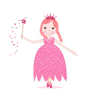 Little cute princess pink dress 