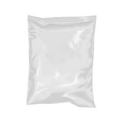Mockup Transparent Plastic Package Foil Bag Pouch Snack Cookie Chips