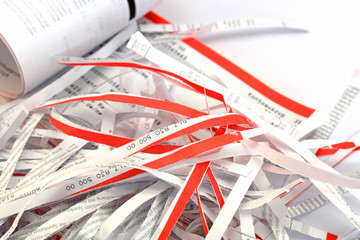 Geschredderte Kontoauszüge