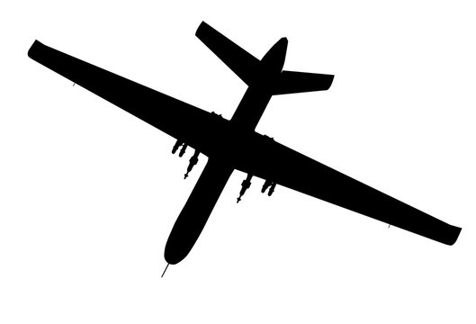 black drone silhouette on white background clip art preview