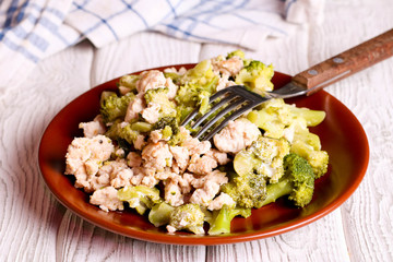 Broccoli and chicken