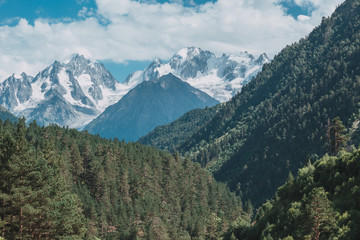 Elbrus, mountains in summer.