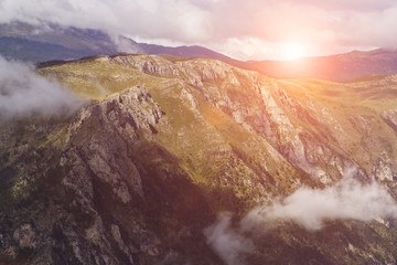 Montenegro, national park Durmitor, mountains and clouds