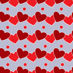 Heart and circle seamless pattern