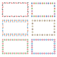 日本の夏素材の飾り枠