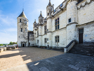 Fototapeta na wymiar Schloss Loches, Logis Royal, Loches, Gemeinde, Tours, Departement Indre-et-Loire, Centre, Frankreich