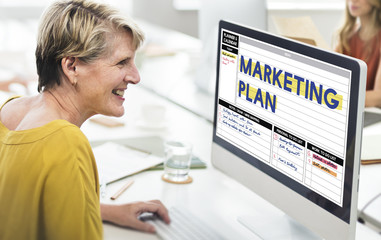 Fototapeta na wymiar Marketing Plan Strategy Branding Advertising Commercial Concept