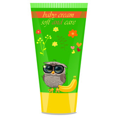 Baby cream tube with kids design
