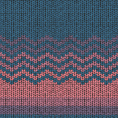 Knitting pattern, shevron seamless fabric wool texture, vector Illustration