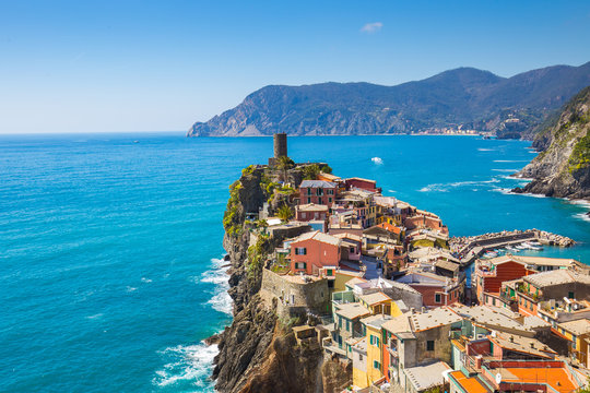Vernazza one of five famous village in Cinque Terre, Italy