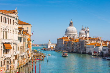 Venice city canal skyline in Venice Italy - obrazy, fototapety, plakaty