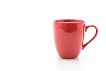 red ceramic mug