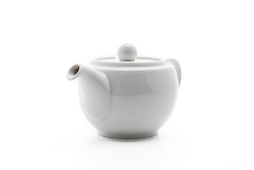 white tea pot