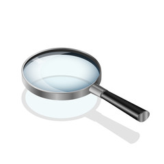 transparent realistic magnifying glass