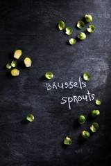 Photo of brussels over dark background.