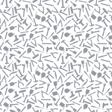 Seamless pattern of tools for construction and repair.