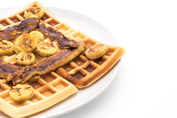  rustic sweet banana waffle
