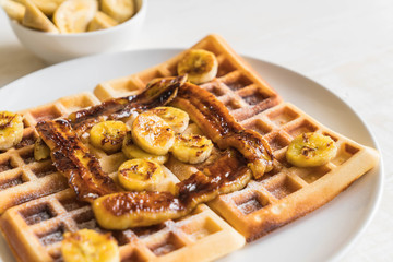  rustic sweet banana waffle