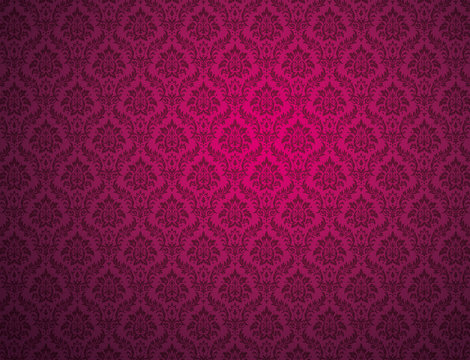 Purple damask pattern background