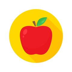 Apple flat design icon vector
