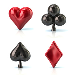 Set of playing card symbols