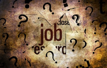 Job and question mark concept