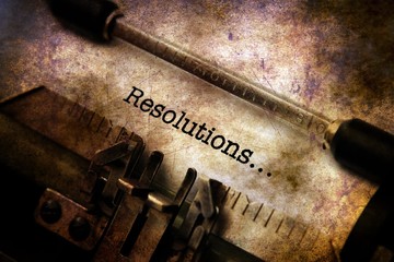 Resolutions on vintage typewriter