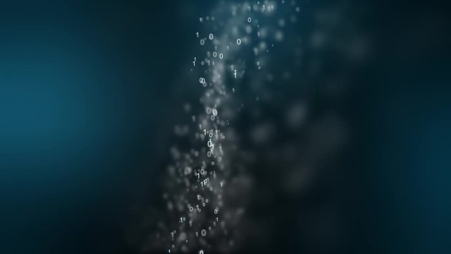 Bin&auml;re Zahlen Codes Bewegen sich im Raum