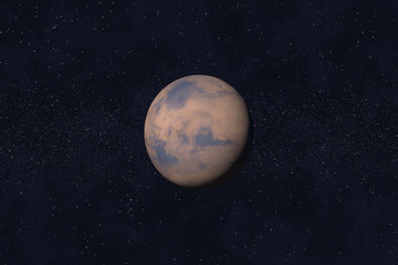 Obraz na płótnie Canvas Planet Mars in Space