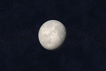 Obraz na płótnie Canvas Moon in space (Earth's Moon)