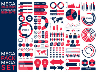 Mega Collection and Mega Set Infographic Elements Vector Design Eps 10