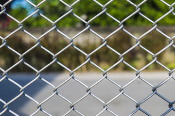 Metal wire mesh of house fence