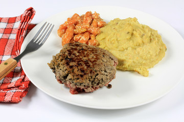 viande hachée et purée