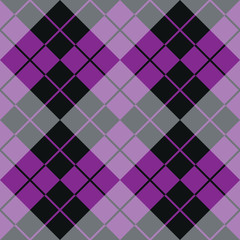 Argyle in Purple and Black