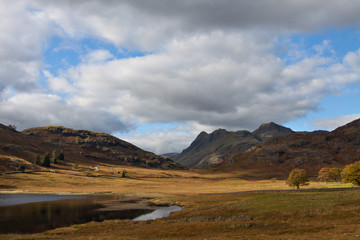 Blea Tarn in the Lake District in Autumn in Cumbria, England
