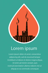 Environmental pollution, ecology concept. Design a flyer.