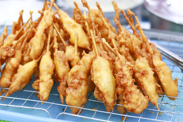 Stock Photo - fried chicken with flower