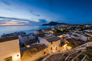 Altea white houses at sunset in Costa Blanca, Spain © marcin jucha