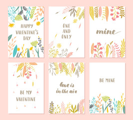 Naklejka premium Valentines day cards.