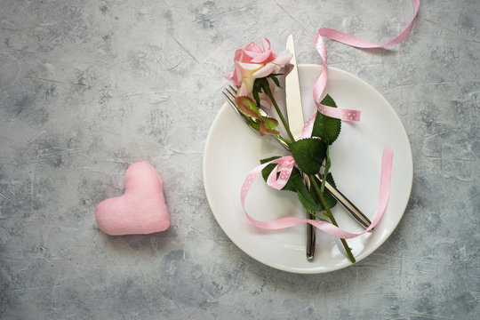 Valentines day table setting.