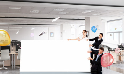 Your advertisement in good hands . Mixed media