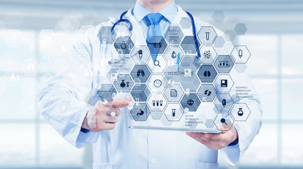 Medical technology concept . Mixed media