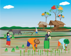 lifestyle of farmer vector design