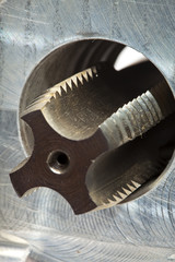 tap and other carving details, small depth of sharpness