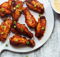 Honey Barbecue glazed chicken wings